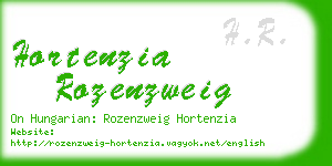 hortenzia rozenzweig business card